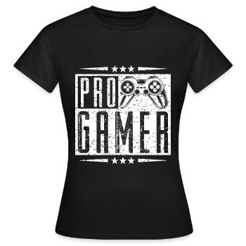 Pro Gamer Spruch - Frauen T-Shirt - Schwarz - Vorne - AI Model Female 172 dark (172cm)