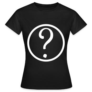 point d’interrogation symbole - T-shirt Femme - noir - Devant - AI Model Female 172 dark (172cm)