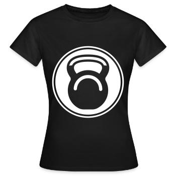 Hantel gewichte icon - Frauen T-Shirt - Schwarz - Vorne - AI Model Female 172 dark (172cm)