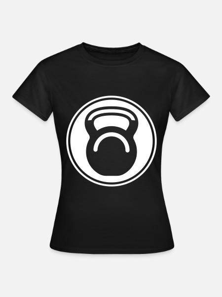 Hantel gewichte icon - Frauen T-Shirt - Schwarz