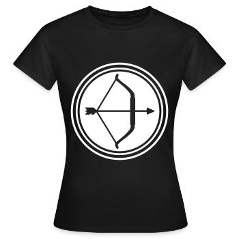 Arc et flèches - T-shirt Femme - noir - Devant - AI Model Female 172 dark (172cm)
