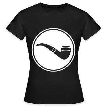 Pfeife rauchen - Frauen T-Shirt - Schwarz - Vorne - AI Model Female 172 dark (172cm)
