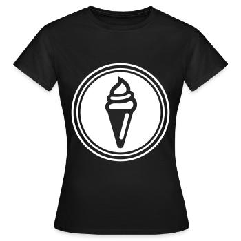 Icône d’icône de glace - T-shirt Femme - noir - Devant - AI Model Female 172 dark (172cm)