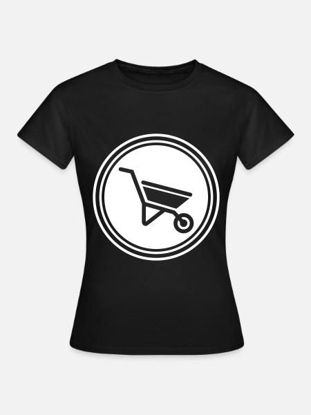 Schubkarre Symbol - Frauen T-Shirt - Schwarz