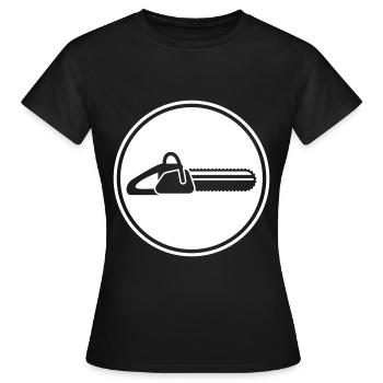 Chainsaw Icon Icon - Women's T-Shirt - black - Front - AI Model Female 172 dark (172cm)