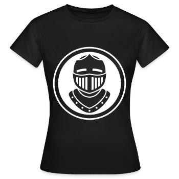 Casque de chevalier - T-shirt Femme - noir - Devant - AI Model Female 172 dark (172cm)