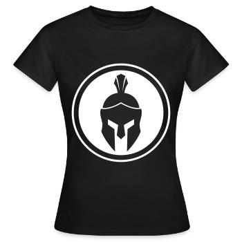 Spartaner Helm - Frauen T-Shirt - Schwarz - Vorne - AI Model Female 172 dark (172cm)