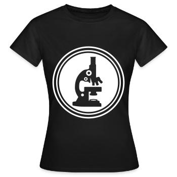 Microscope Icon Icon - Women's T-Shirt - black - Front - AI Model Female 172 dark (172cm)
