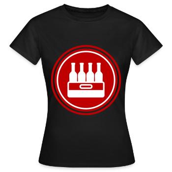 Caisse de bouteille de bière - T-shirt Femme - noir - Devant - AI Model Female 172 dark (172cm)