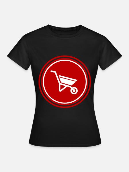 Schubkarre Symbol - Frauen T-Shirt - Schwarz