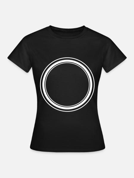 Kreis Leer Symbol Platzhalter - Frauen T-Shirt - Schwarz