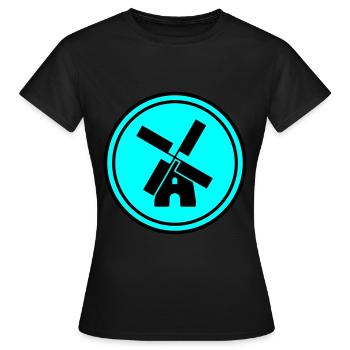 Cercle du moulin à vent - T-shirt Femme - noir - Devant - AI Model Female 172 dark (172cm)
