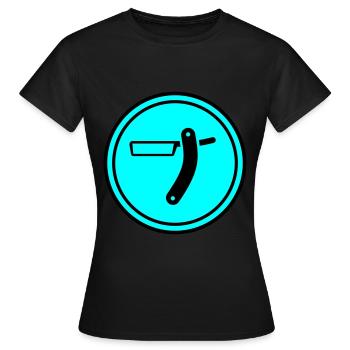Shaving Barber Circle - Women's T-Shirt - black - Front - AI Model Female 172 dark (172cm)