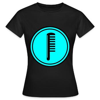 Peigne Cercle de coiffeurs - T-shirt Femme - noir - Devant - AI Model Female 172 dark (172cm)