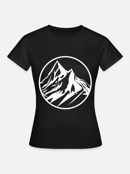 Berge Symbol - Frauen T-Shirt - Schwarz