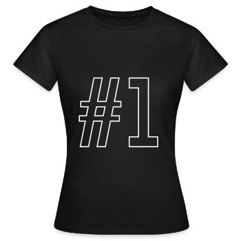 #1 Premier lieu Cadeau Pour Le Numéro Un - T-shirt Femme - noir - Devant - AI Model Female 172 dark (172cm)
