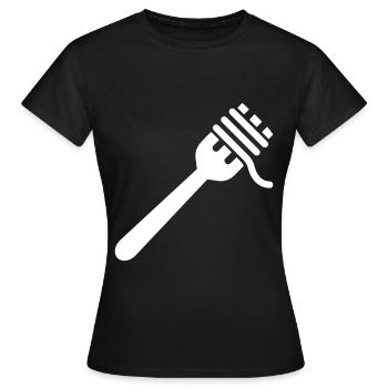 Symbole spaghetti - T-shirt Femme - noir - Devant - AI Model Female 172 dark (172cm)