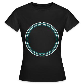 Kreis Icon - Frauen T-Shirt - Schwarz - Vorne - AI Model Female 172 dark (172cm)