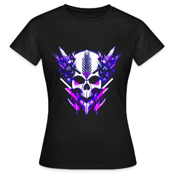 Cyber Skull - Women's T-Shirt - black - Front - AI Model Female 172 dark (172cm)