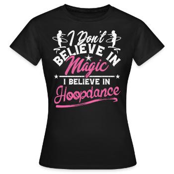 Hulahoop Hoop Dance Hooping Huller Hula Hupp - T-shirt Femme - noir - Devant - AI Model Female 172 dark (172cm)