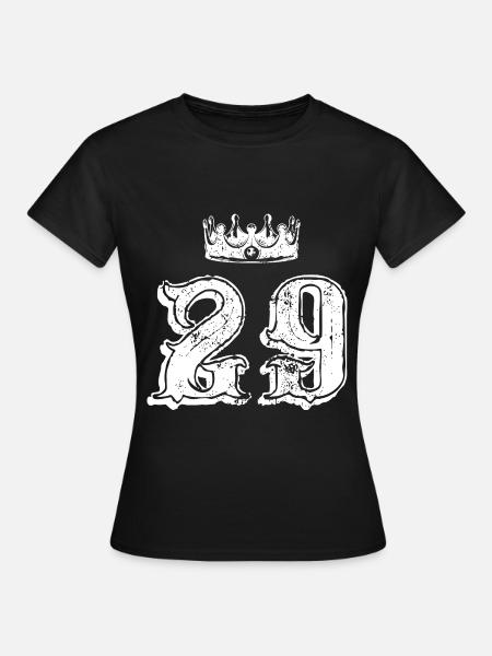 29 Zahl Krone - Frauen T-Shirt - Schwarz