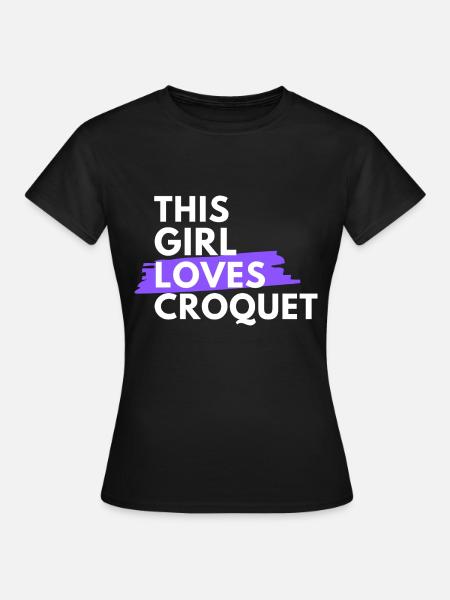 Dieses Mädchen liebt Krocket - Frauen T-Shirt - Schwarz