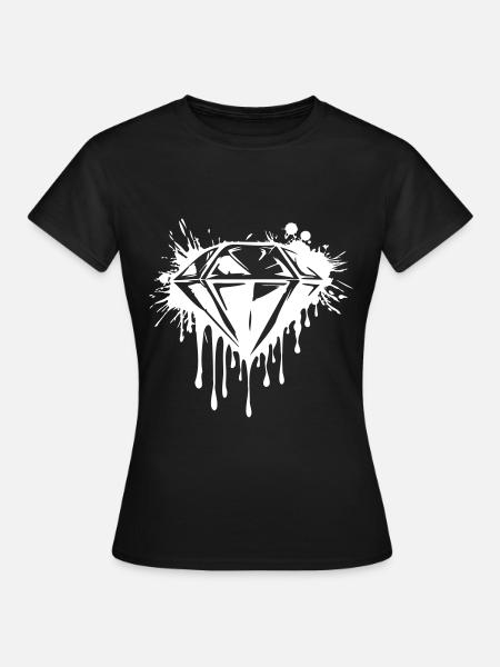 Diamant Edelstein - Frauen T-Shirt - Schwarz