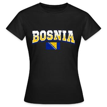 Fan de Bosnie - T-shirt Femme - noir - Devant - AI Model Female 172 dark (172cm)