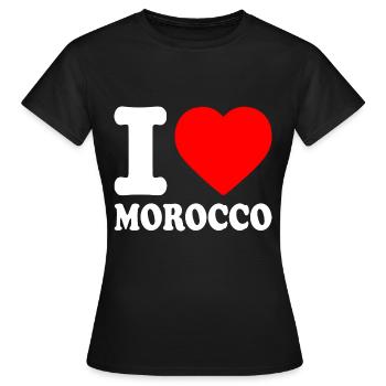 I love morocco - maroc - T-shirt Femme - noir - Devant - AI Model Female 172 dark (172cm)
