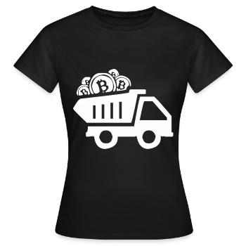 Bitcoin interest - Women's T-Shirt - black - Front - AI Model Female 172 dark (172cm)