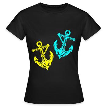 Anchor Icon Icon - Women's T-Shirt - black - Front - AI Model Female 172 dark (172cm)