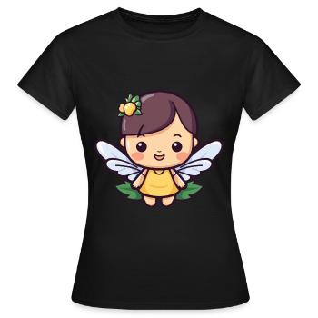 Fée Mignon Conte de fées - T-shirt Femme - noir - Devant - AI Model Female 172 dark (172cm)