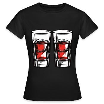 Tequila Glas - Frauen T-Shirt - Schwarz - Vorne - AI Model Female 172 dark (172cm)