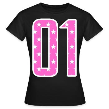 01 - Team - Crew - Teamsport - Frauen T-Shirt - Schwarz - Vorne - AI Model Female 172 dark (172cm)