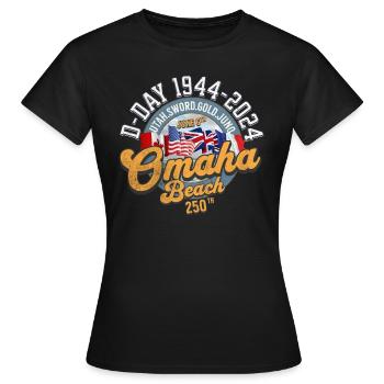 250-jähriges Jubiläum von Omaha Beach - Frauen T-Shirt - Schwarz - Vorne - AI Model Female 172 dark (172cm)