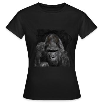 Gorilla - T-shirt Femme - noir - Devant - AI Model Female 172 dark (172cm)