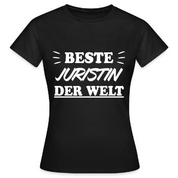 Juristin Beruf Lustige Spruch Jurist Jura Geschenk - Frauen T-Shirt - Schwarz - Vorne - AI Model Female 172 dark (172cm)