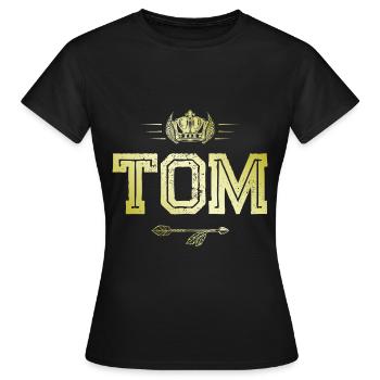 Tom - T-shirt Femme - noir - Devant - AI Model Female 172 dark (172cm)