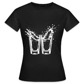 Tequila Glas - Frauen T-Shirt - Schwarz - Vorne - AI Model Female 172 dark (172cm)