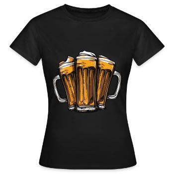 Beer Team Beer Glasses - Women's T-Shirt - black - Front - AI Model Female 172 dark (172cm)