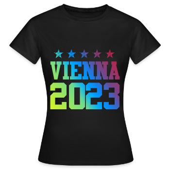 Vienne 2023 Vienne - T-shirt Femme - noir - Devant - AI Model Female 172 dark (172cm)