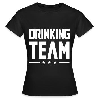 Équipe de consommation d’alcool - T-shirt Femme - noir - Devant - AI Model Female 172 dark (172cm)
