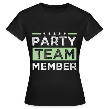 Party Team - Frauen T-Shirt - Schwarz - Vorne - AI Model Female 172 dark (172cm)