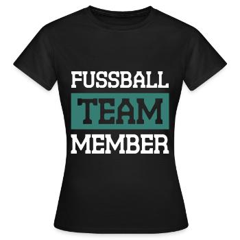 Équipe de football - T-shirt Femme - noir - Devant - AI Model Female 172 dark (172cm)