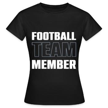 Équipe de football - T-shirt Femme - noir - Devant - AI Model Female 172 dark (172cm)