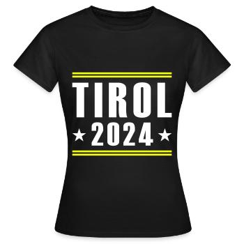 Tyrol 2024 - Women's T-Shirt - black - Front - AI Model Female 172 dark (172cm)
