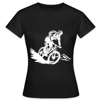 Vélo de montagne Sports Vélo de montagne - T-shirt Femme - noir - Devant - AI Model Female 172 dark (172cm)