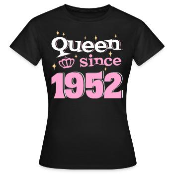 Queen since 1952 Woman 70 years anniversary - Women's T-Shirt - black - Front - AI Model Female 172 dark (172cm)
