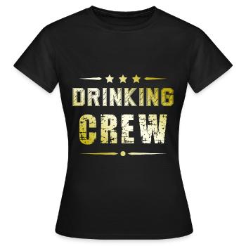 Équipage de consommation d’alcool - T-shirt Femme - noir - Devant - AI Model Female 172 dark (172cm)