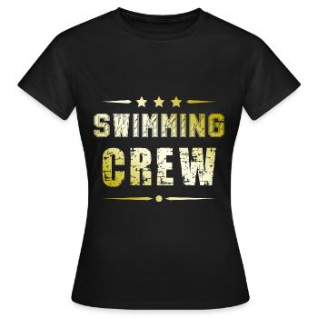 Équipage de natation - T-shirt Femme - noir - Devant - AI Model Female 172 dark (172cm)